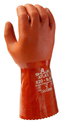 Перчатки из ПВХ с двойным покрытием с полным покрытием