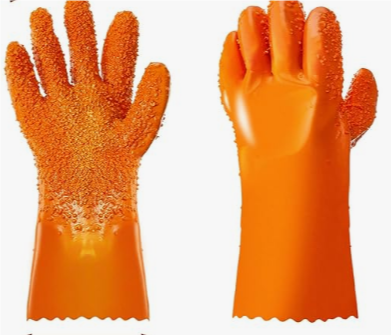 Orange PVC Gloves
