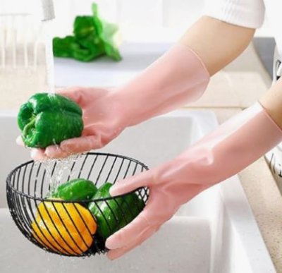 PVC Waterproof Cleaning Gloves