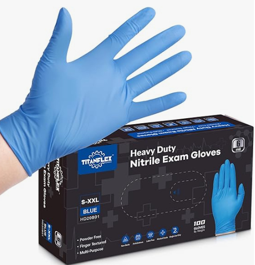 Einwegblaue Hochleistungshandschuhe