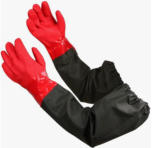 Extra Long Waterproof Rubber Gloves