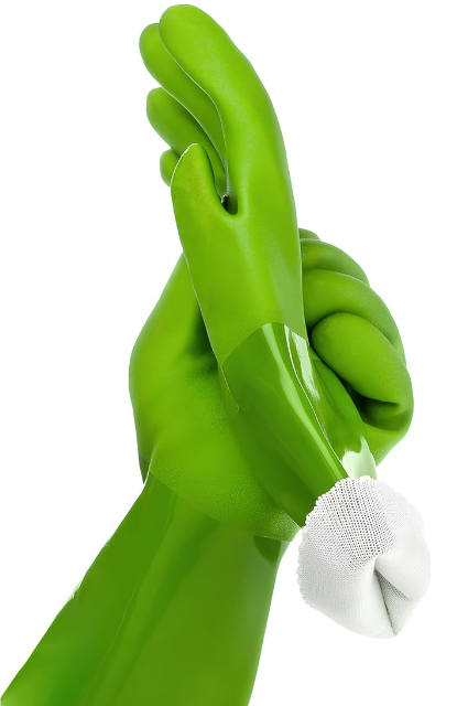 Green Wear-Resistant PVC Gloves Green Wear-Resistant PVC Gloves