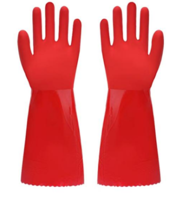 PVC Thickened Red Gloves