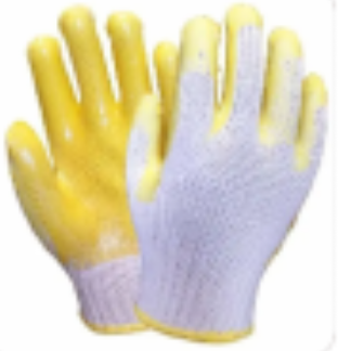 Guantes tejidos con hilo de PCV