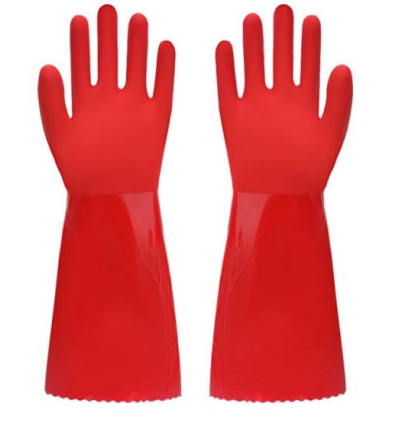 PVC Thickened Red Gloves