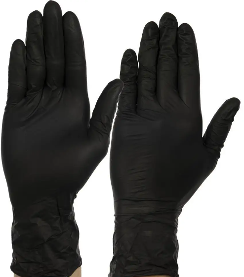 Guantes de vinilo de PVC negros