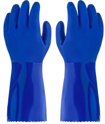 Guantes de PVC azules