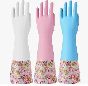 Guantes de limpieza de caucho de PVC